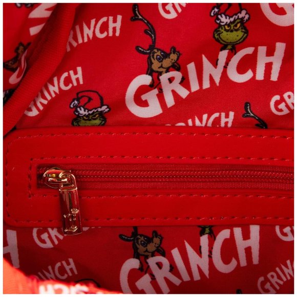 LOUNGEFLY Dr. Seuss GRINCH Sleigh Crossbody Bag Purse NEW - Picture 6 of 6